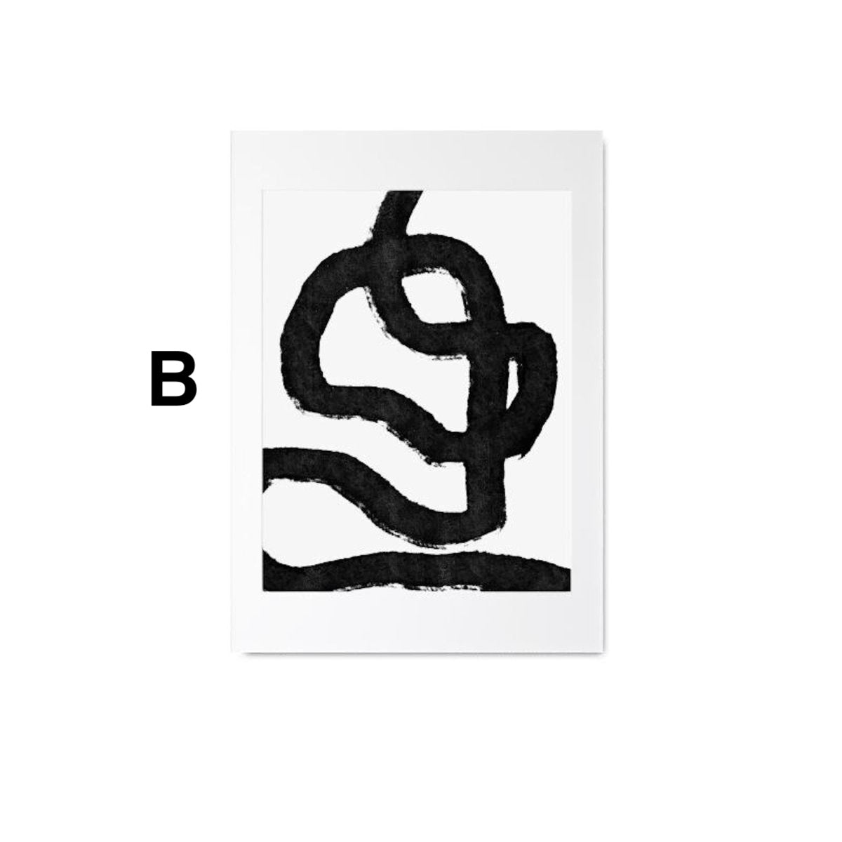 Lámina Decorativa con Rostros de Líneas y Formas Abstractas (Sin Marco)